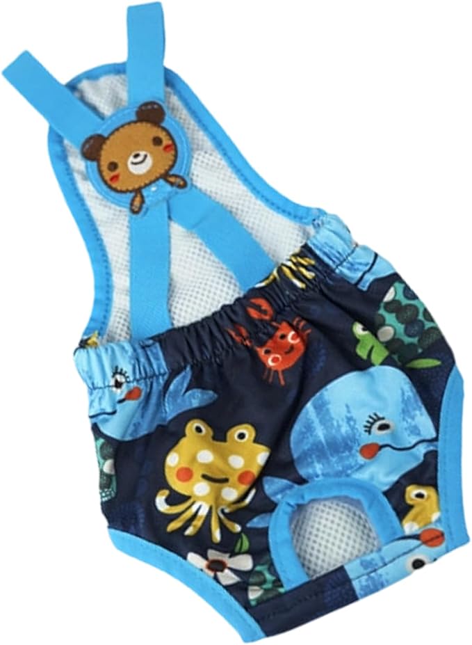 Dog Diaper Female,Washable Female Wraps with Suspender - Reusable Dog Panties | for Home Apartment Indoor Outdoor Travel Car Crate Kennel Yard Park Beach Camping