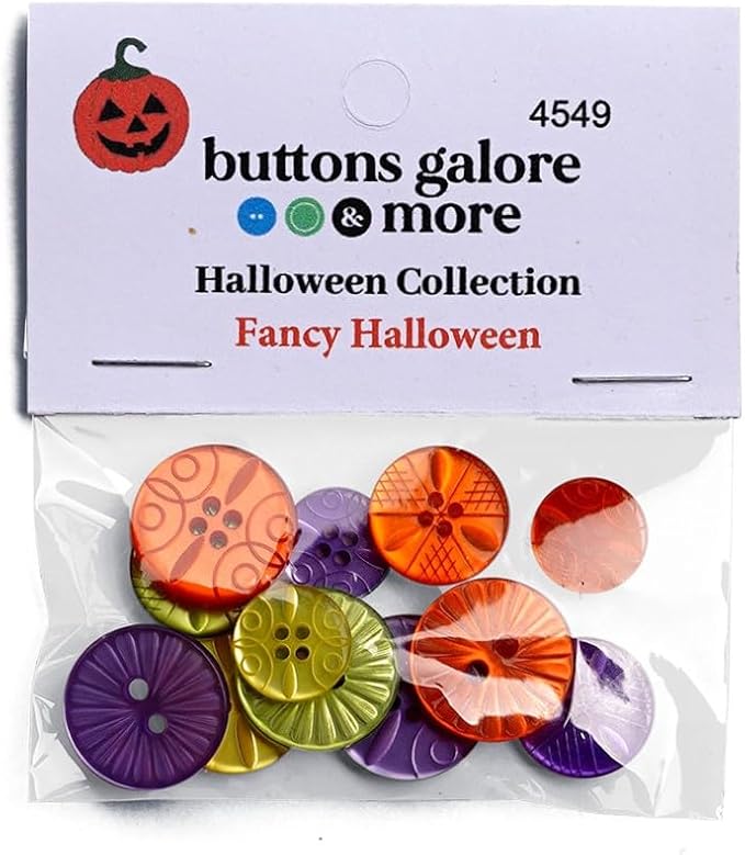 Buttons Galore and More Halloween & Fall Collection of Decorative Novelty Buttons Embellishments for Craft and Sewing DIY Projects (Fancy Halloween)