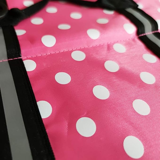 Dog Life Jacket Easy-Fit Adjustable Belt Pet Saver Swimming Safety Swimsuit Preserver with Reflective Stripes for Doggie (XS, Speckle and Pink)