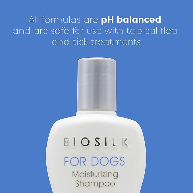 BioSilk Silk Therapy Moisturizing Shampoo for Dogs - Best Dog Shampoo for Pets with Dry, Itchy, or Sensitive Skin, Gentle Dog Wash, Essential Grooming Supplies, 12 Fl Oz - 2 Pack