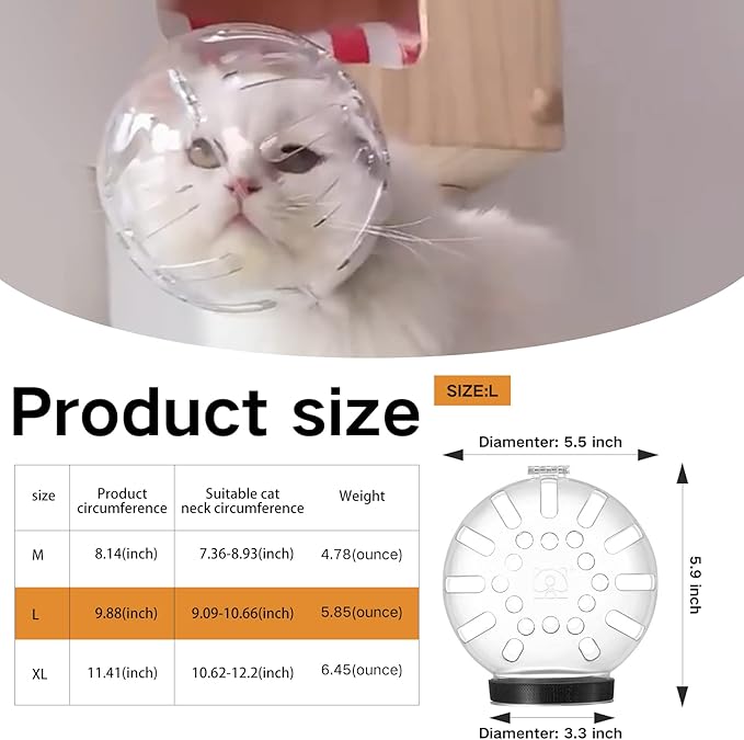 Cat Muzzle and Boots, Adjustable Helmet for Grooming, Breathable Hood Face Mask for Shaving Head Bubble Cover, Anti Bite Headgear Cat Holder for Bathing
