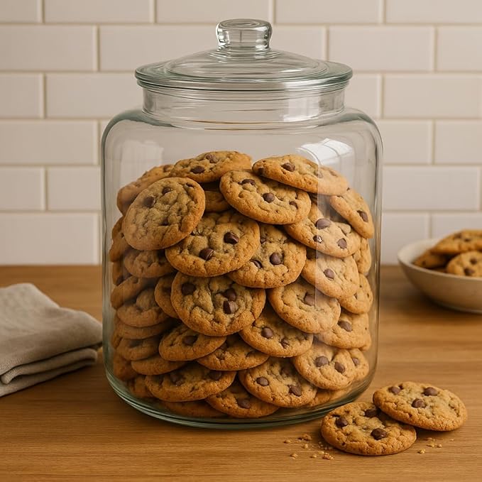 Large Glass Jars with Lids, 5.5 Gallon Glass Canisters - Super Wide Mouth Glass Jar Heavy Duty Glass Storage Jars with Lid for Storing Flour, Rice (5.5 Gallon)