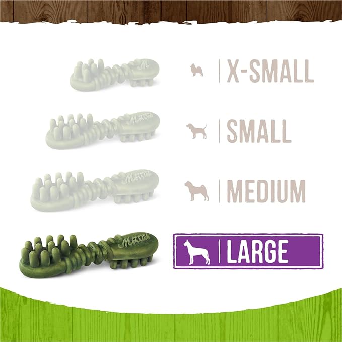 Merrick Fresh Kisses Natural Dental Chews Infused With Coconut And Botanical Oils For Large Dogs Over 50 Lbs - 16 ct. Box