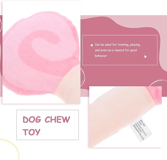 BESPORTBLE Dog Chewing Toy Funny Lollipop Shaped Squeaky for Pets Molar Training Chew Toy for Puppies to Boredom and Furniture Damage
