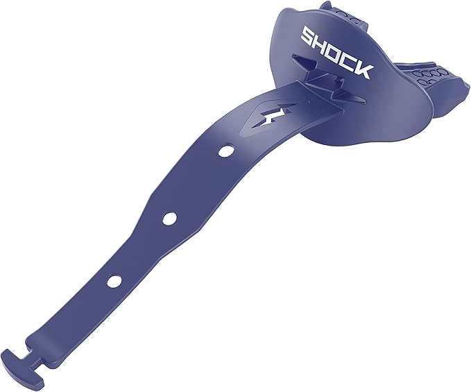 Shock Doctor Bolt Lipguard, Adult Mouth Guard Football with Strap. Mouthguard One Size Fits All