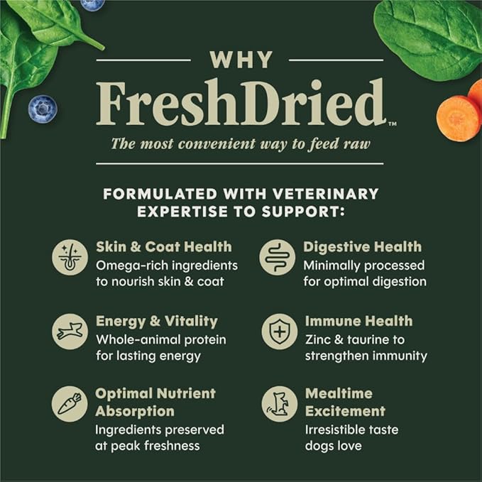 Instinct FreshDried Bites, Natural Freeze-Dried Dog Food, Grain-Free - Cage-Free Chicken, 45 oz. Bag