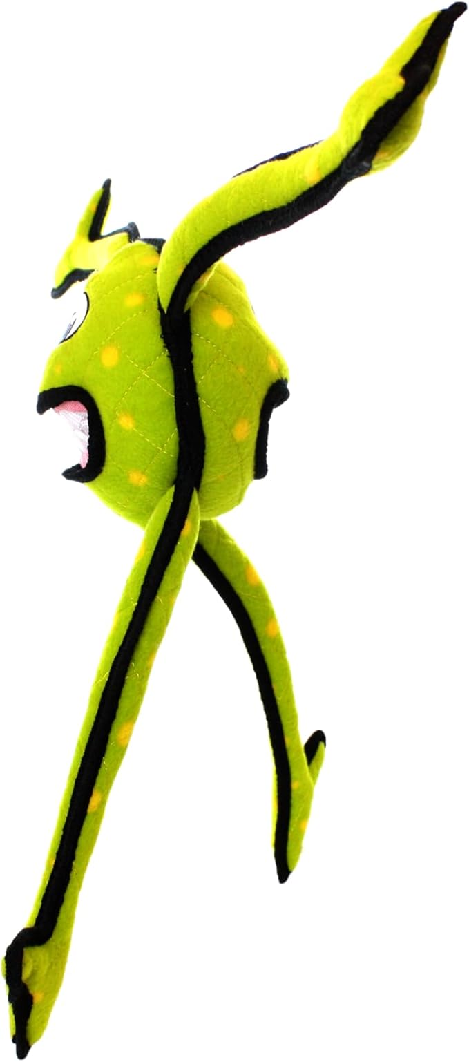 TUFFY - World's Tuffest Soft Dog Toy - Alien Green Legs - Multiple Layers. Made Durable, Strong & Tough. Interactive Play (Tug, Toss & Fetch). Machine Washable & Floats