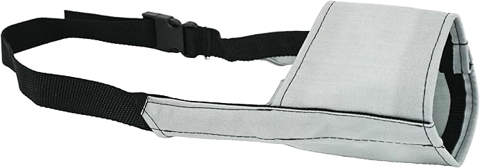 JorVet Soft Dog Muzzle | Adjustable, Breathable Nylon for Preventing Biting | Comfortable & Secure Fit for 3X-Large Dogs – Perfect for Everyday Walks, Vets & Grooming | Gray