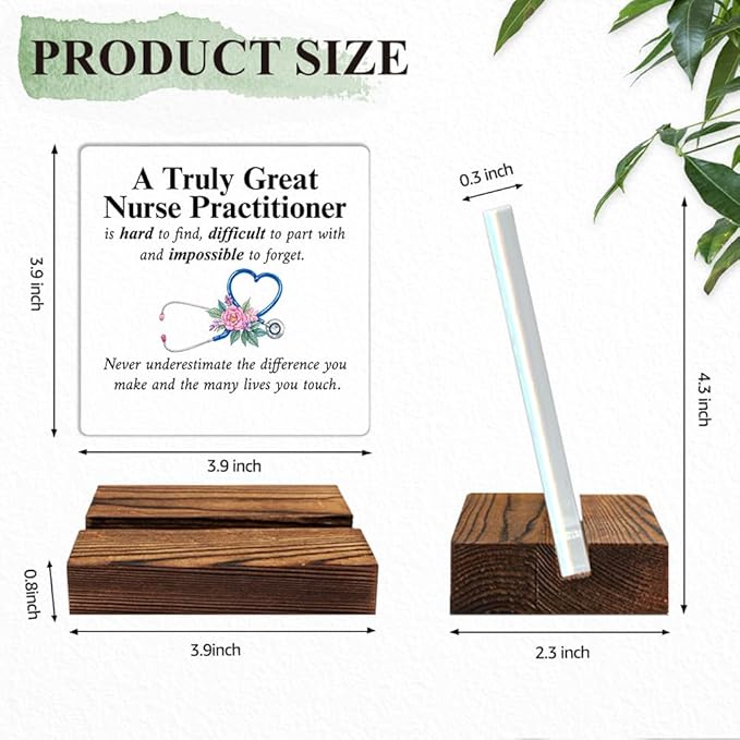 A Truly Great Nurse Practitioner Is Hard to Find Acrylic Sign with Wood Stand, Thank You Appreciation Gifts for Women Nurses, NP Gifts, Nurses Week Present, Nurse Practitioner Week Present
