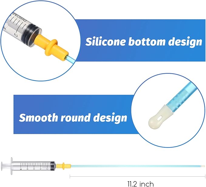 Weewooday 3 Set AI Artificial Insemination Dog Breeding Kit Artificially Inseminate Kit Disposable Canine Cones Dog Semen Collection Bag for Pet(30 cm,Blue)