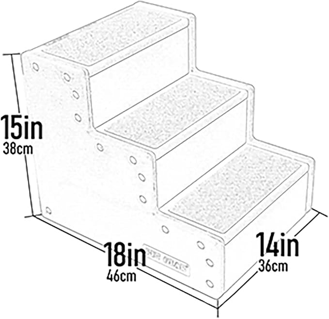 Pet Gear Pet Step III & IV Pet Stairs for Small Dogs and Cats up to 50 pounds, Lightweight, No Tools Required, 13 Colors to Choose from, Mocha, 3 Steps