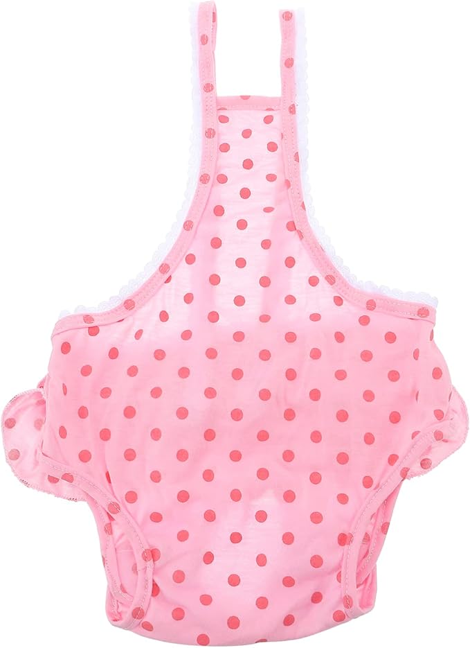 Dog Menstruation Underpant Soft Diaper Panties for Female Dogs Pink Design Super Absorbent Prevents Stains and Unwanted Mating During Heat