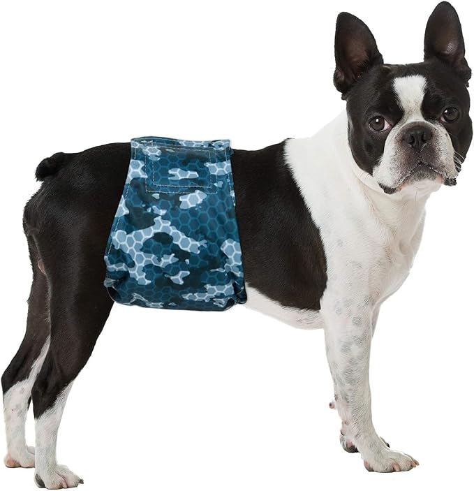 Pet Soft Dog Belly Band - 3 Packs Reusable Dog Diapers Male Dog Diapers Belly Wraps - Washable Dog Belly Bands for Male Dogs (Army, M)
