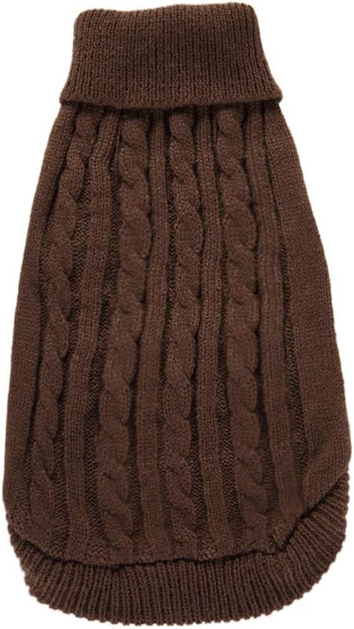 Warm Classic Turtleneck Pet Sweater - Cute Winter Coat for Small, Medium & Large Dogs & Cats - Christmas Sweater for Girls & Boys