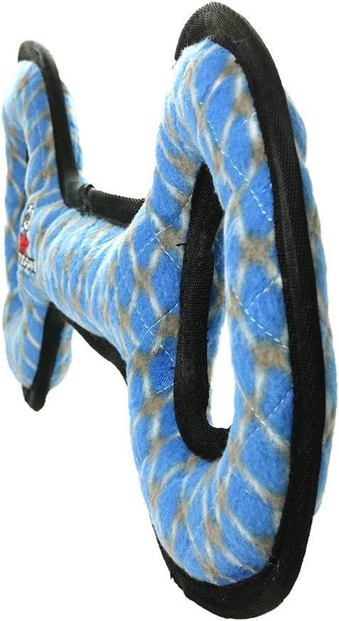 TUFFY - World's Tuffest Soft Dog Toy - MEGA -Multiple Layers. Made Durable, Strong & Tough. Interactive Play (Tug, Toss & Fetch). Machine Washable & Floats (Tug Oval Chain Link, Large 2 Pack)