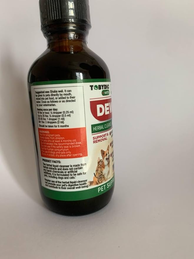 Cats & Dogs Natural Broad Spectrum Intestinal Defense & Digestive Liquid Herbal Support - Promotes Gut Health - Supplement Drops Made in USA(Herbal Cleanse 2 oz)