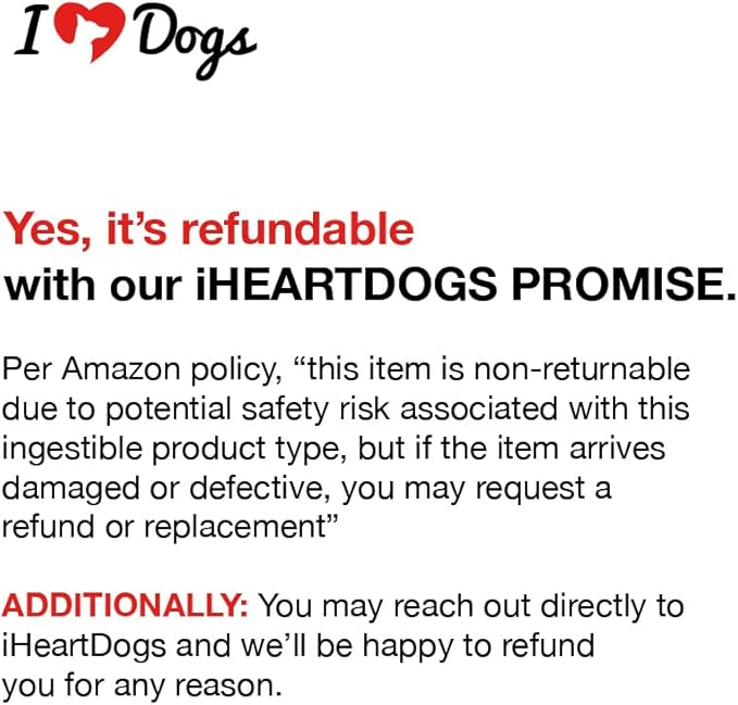 iHeartDogs Brushy Sticks - Dental Treats for Dogs Removes Plaque and Tartar Buildup - Grain-Free Dog Teeth Cleaning Chews Made with Chicken - 30 Mini Sticks