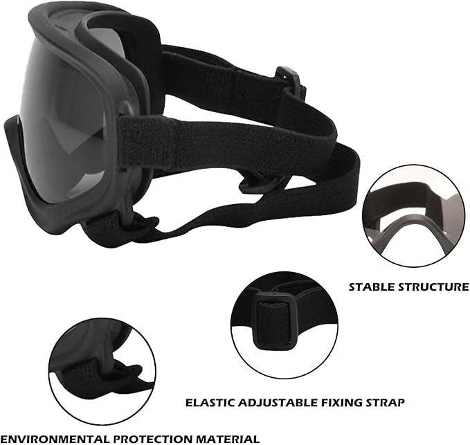 Dog Sunglasses,Doggles Anti-UV Protection, Pet Sunglasses with Adjustable Strap, Suitable for Motorcycle Car Driving Bike Riding Hiking Swimming Wind Dust Fog Dog Eye Protection