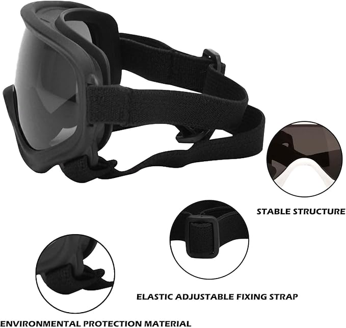 Dog Sunglasses,Doggles Anti-UV Protection, Pet Sunglasses with Adjustable Strap, Suitable for Motorcycle Car Driving Bike Riding Hiking Swimming Wind Dust Fog Dog Eye Protection