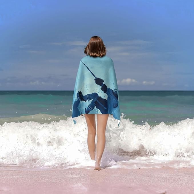Hockey Beach Towel Sports Sand-Free Microfiber Bath Towel Ultra Soft Quick Dry Pool Towel Absorbent Towel Lightweight Towel for Outdoor Bathroom Swimming Decor 31inx51in