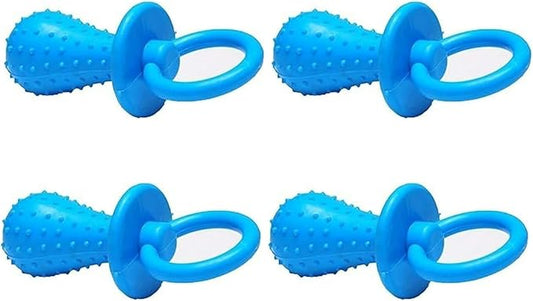4Pcs Dog Pacifier,Chew Toys,Mini Bite Resistant Bell Shape Rubber Pacifier,Pet Dog Puppy Molar Chew Training Toy,Bell Chewing Playing Training Toys for Puppy Cat Pet Supplies