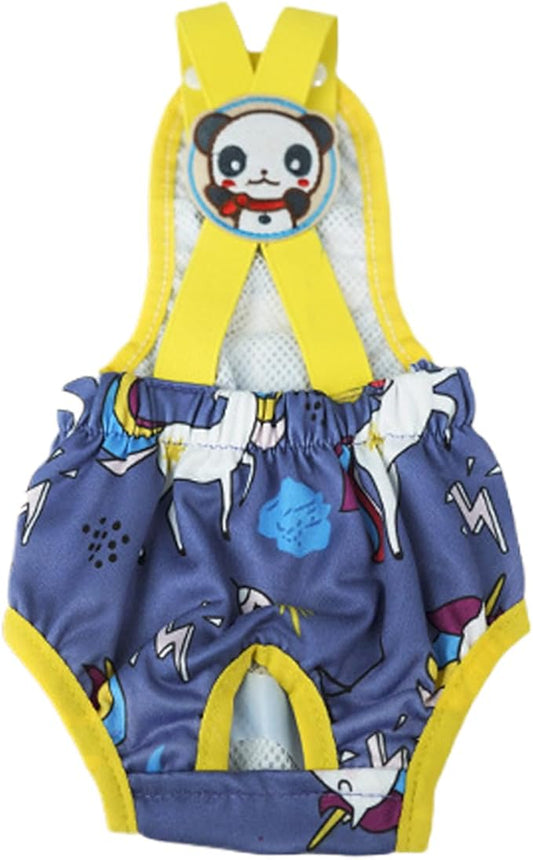 Dog Diaper - Washable Female Panties with Suspender, 1 Reusable Small Dog Diaper for Home, Apartment, Indoor, Outdoor, Travel, Car, Crate, Kennel, Yard, Park, Beach and Camping Protection
