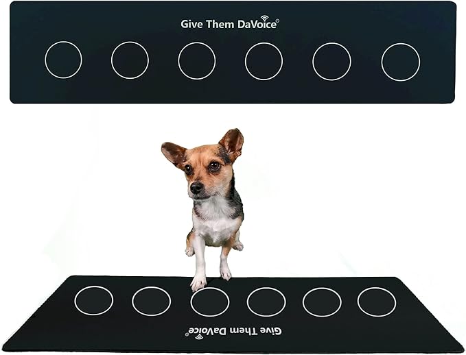 DaVoice Dog Button Mat – 6-Button Placement Pad for Communication and Talking Training (Buttons Not Included)