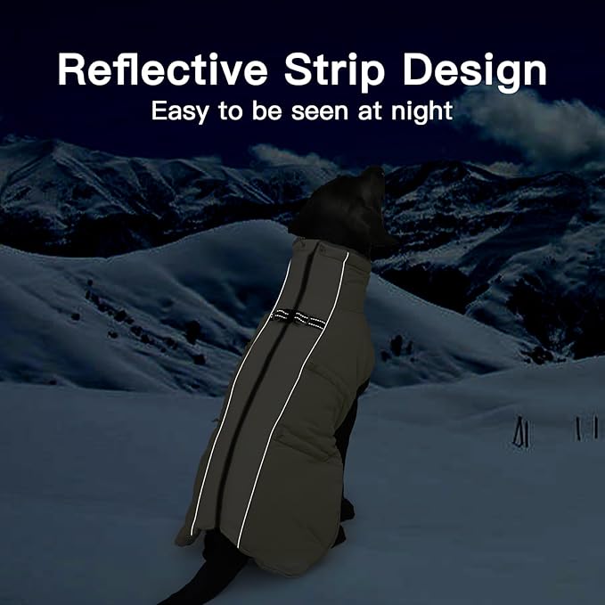 Medium Dog Coat - Warm Zip Up Snowsuit Dog Harness Vest, Reflective Water-Resistant Dog Jacket for Medium Dogs - Jack Russell, Mini Schnauzer, Apricot