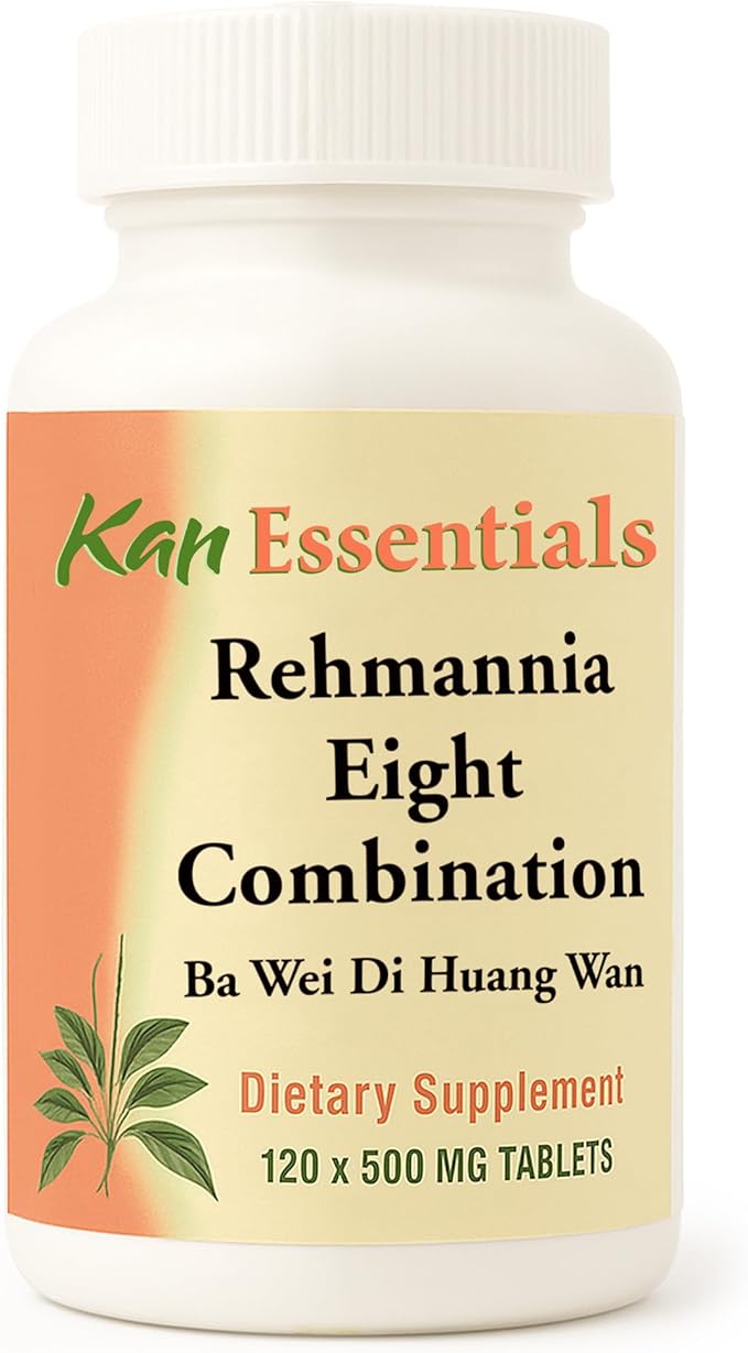 Kan Herb Company Rehmannia Eight Combination – Traditional Chinese Herbal Blend for Dogs & Cats to Support Kidney Health, Vitality, & Hormonal Balance, Herbal Supplement Tablets for Pets, 120 Tablets