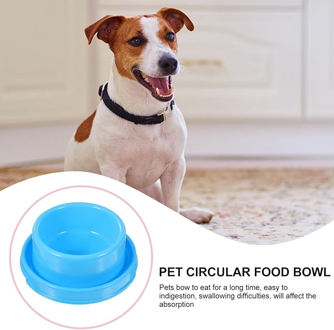 Dog Slow Water Feeder Dog Feeding Bowls Pet Water Bowl Pet Bowl Set Blue Outdoor Large Dog Water Bowl Dog Food Bowls Pets Food Feeder Pet Feeding Bowls Cat Food and Water Bowl Set