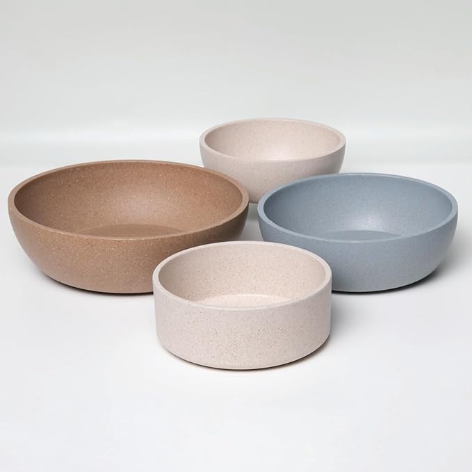 Loving Pets - Dolce Bamboo - Eco-Friendly Pet Bowls & Dishes for Dog, Cats, Puppy Food and Water Bowl -Sustainable and Dishwasher Safe, Made with Real Bamboo (Medium, Coffee-Brown)