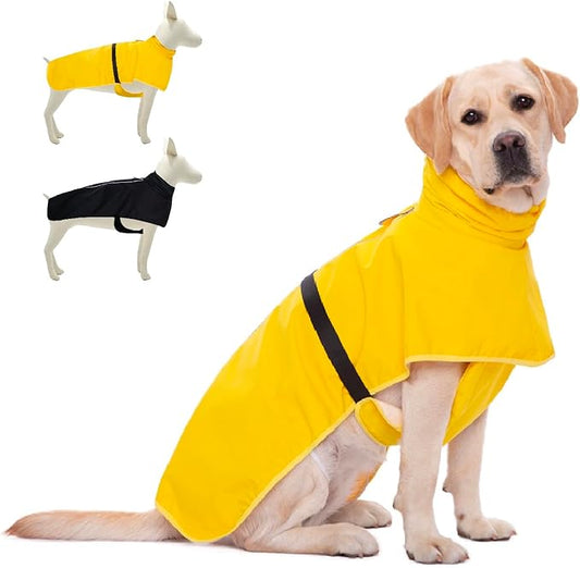 Dog Raincoat for Small Medium Large Dogs, Adjustable Dog Rain Jacket with Clear Hooded Double Layer,Waterproof Windproof Rain Jacket,Poncho Rain Coat