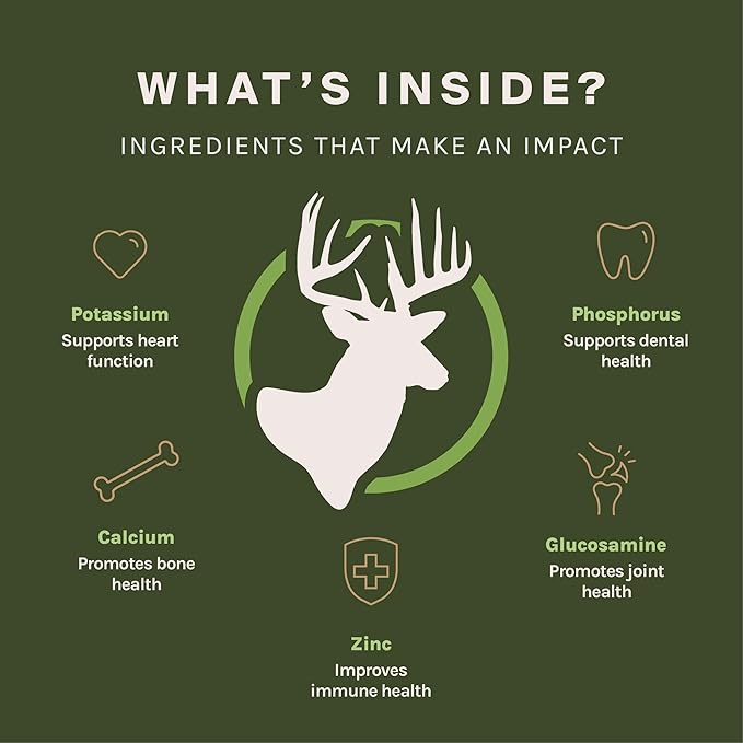 Good Trouble Premium Deer Antlers for Medium Dogs – 2 Whole Antlers Pets - North American Sourced for Dental Health & Anxiety Relief - Odor-Free & Non-Toxic Chew Bone for Dogs