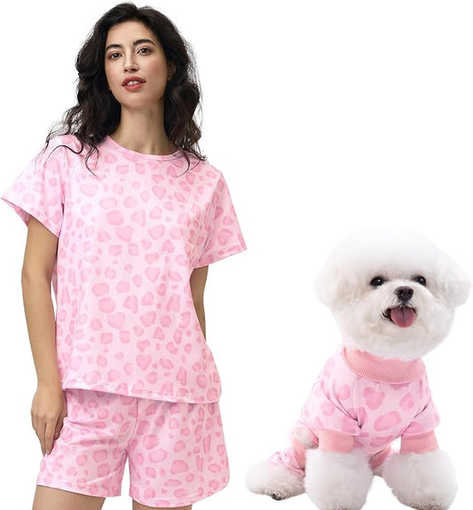 XPUDAC Matching Dog and Owner Clothes Dog Pajamas for Small Medium Dogs Stretchable Pet Onesies, Owner and Doggie Pjs are Sold Separately, XL