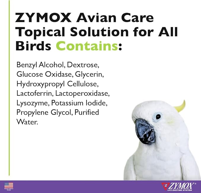 ZYMOX Avian Care Topical Solution w/o Hydrocortisone - 1.25 oz
