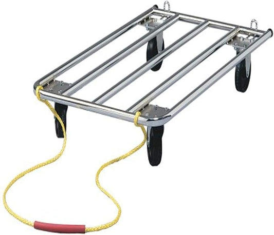 MidWest Homes for Pets Universal Dog Crate Dolly, Heavy-Duty Stainless Steel, Easy-Roll Wheels, Designed for Crates, Carriers, and Pet Equipment