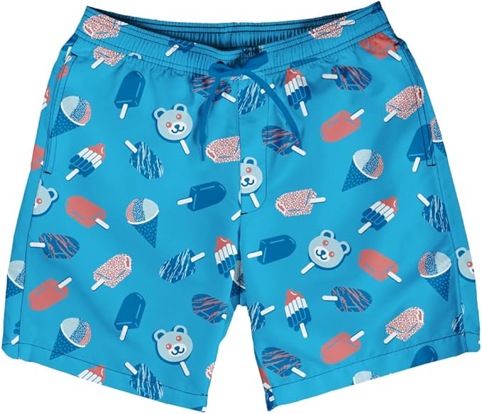 Tipsy Elves Men's Stretch Swim Trunks 7 Inch Inseam 4-Way Stretch with Mesh Liner - Quick-Dry Funny Swimwear Bathing Suit