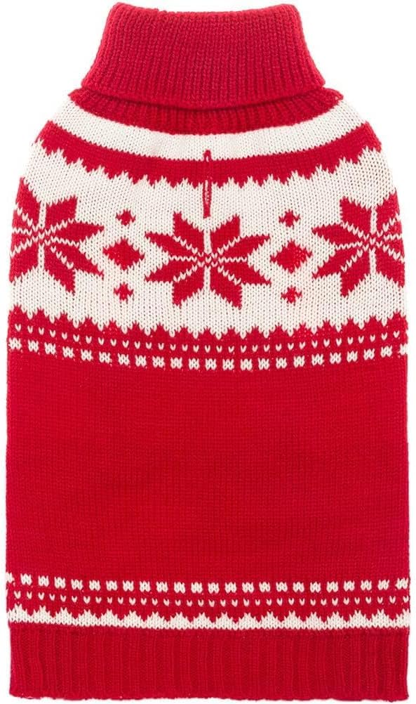 Mihachi Dog Sweater - Winter Coat Apparel Clothes with Colorful Stripes for Cold Weather Medium