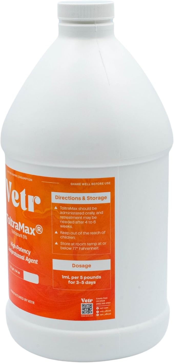 Toltrazuril 5.0% for Horses, Dogs, Cats, 1/2 Gallon, for Non-Food Chain Animals