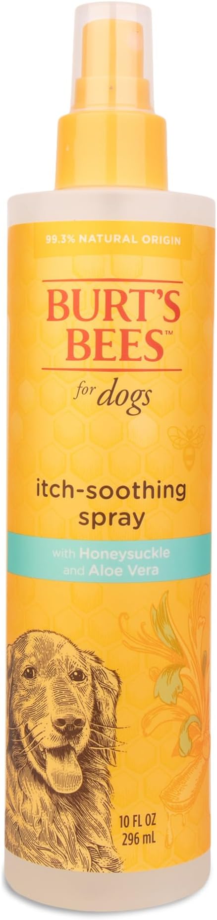 Burt's Bees for Pets Anti Itch Dog Spray with Honeysuckle and Honey, Waterless Grooming Mist for Dry Flaky Skin, Dog Itch Relief Between Baths, Natural Origin Coat Care for Dogs, 10 Fl Oz - 6 Pack