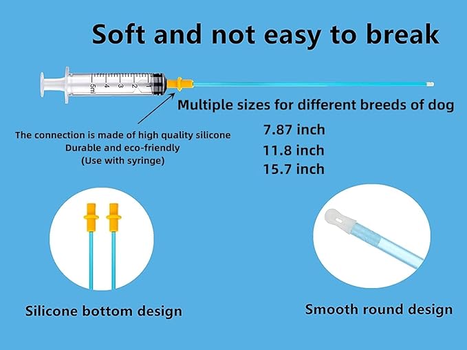 20 Set AI Artificial Insemination Dog Breeding Kit, Dog Ai Breeding Kit, Insemination kit for Dogs, Pet Breeding Supplies for Small Breeds (7.87 inch)