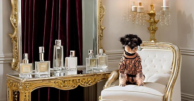 Luxury Dog Sweater – Soft Knit Designer Pet Outfit for Small Dogs & Puppies, XS–L, Stylish Warm Clothing for Yorkies, Chihuahuas, Dachshunds, Maltese, French Bulldog