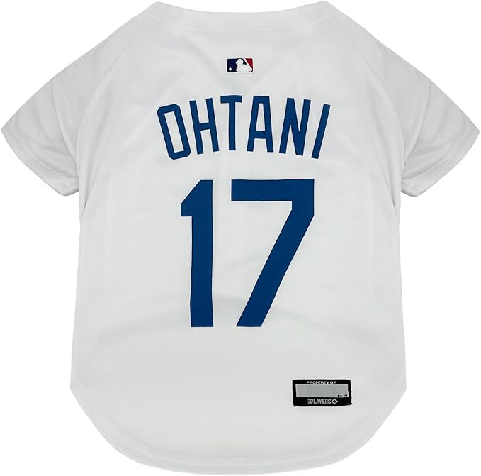 MLBPA Dog Jersey - Shohei Ohtani #17 Pet Jersey - MLB LA Dodgers Mesh Players Cat Jersey, Size X-Large