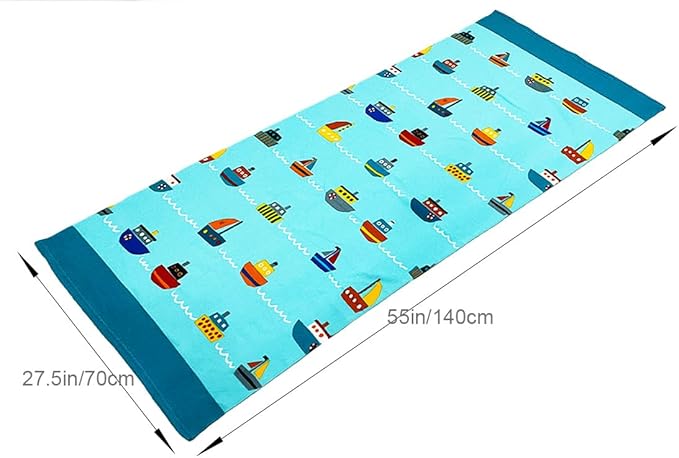 YIFONTIN Microfiber Beach Towels Velour Throw Blanket Super Soft Absorbent 27.5"x55" for Kids Bath Camping Sports Swimming Pool, Vessel.