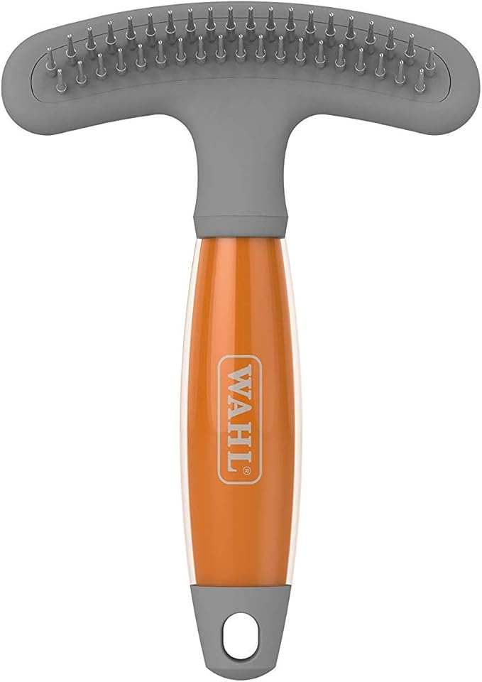 WAHL Double Row Rake and Shedding Blade with Soft Grip Gel Handle