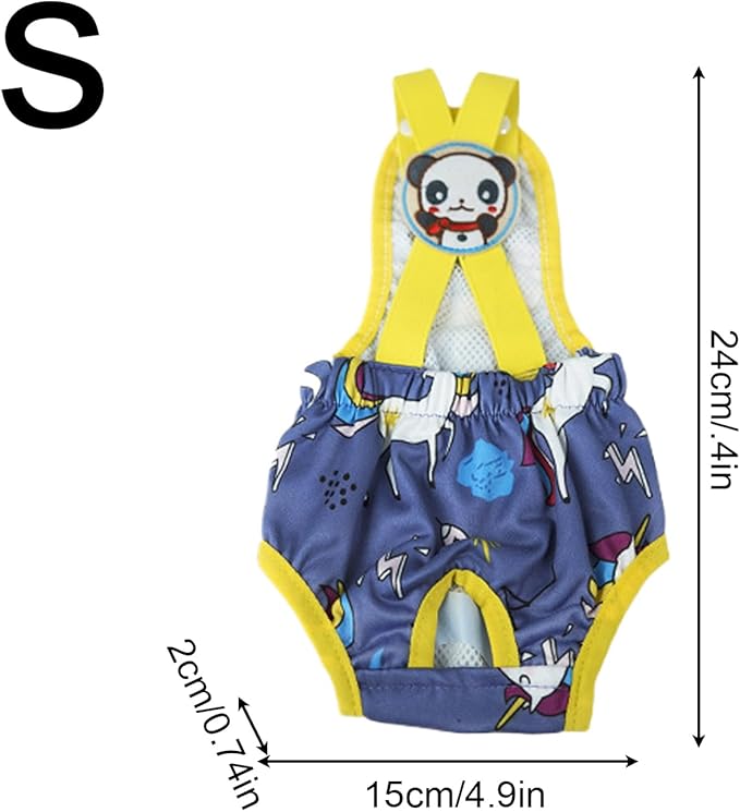 Pet Diaper,Washable Female Wraps with Suspender - Reusable Dog Panties - for Home Apartment Indoor Outdoor Travel Car Crate Kennel Yard Park Beach Camping