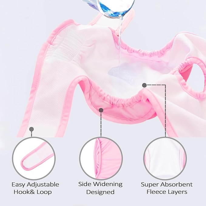 Dog Diapers Female Puppy Diapers, Highly Absorbent Dog Heat Panties Reusable, Durable Dog Sanitary Panties for Girls Medium, Upgrade Extra Large Female Doggie Diapers