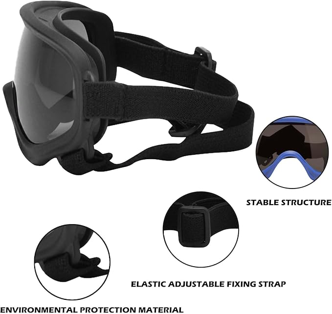 Dog Sunglasses,Doggles Anti-UV Protection, Pet Sunglasses with Adjustable Strap, Suitable for Motorcycle Car Driving Bike Riding Hiking Swimming Wind Dust Fog Dog Eye Protection