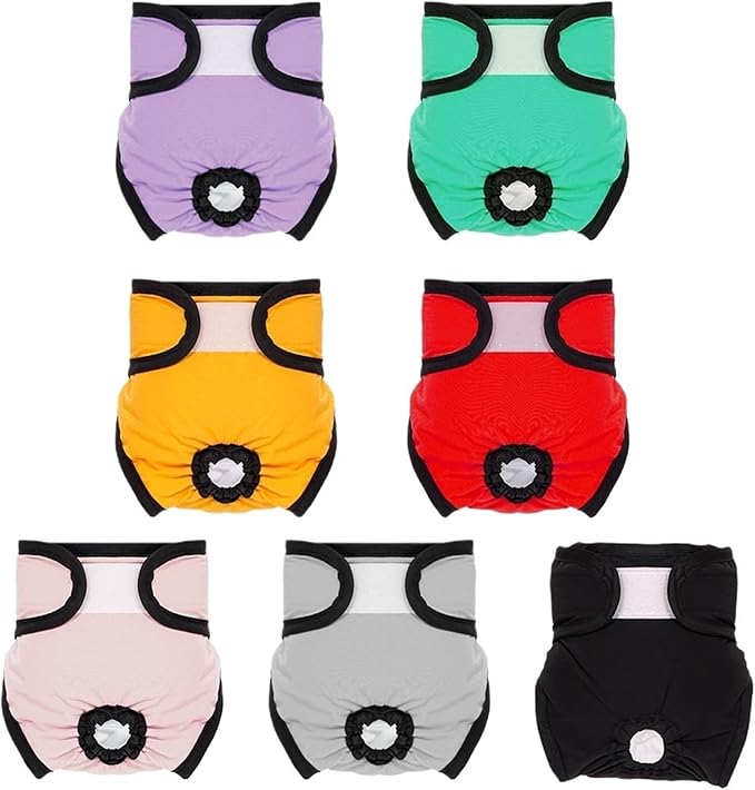 Pet Female Dog Aunt Napkin Sanitary Napkin Safety Pants Anti-mating Anti-Harassment Physiological Pants Dog Clothes(Black,M)