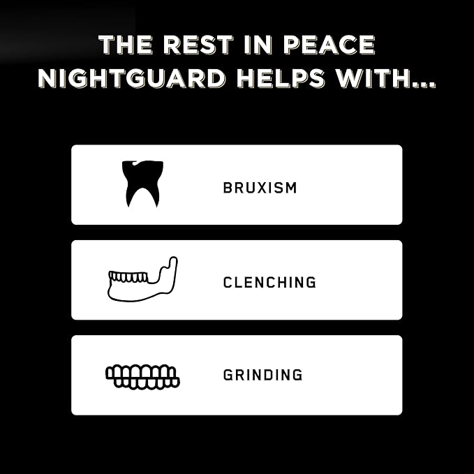 Rest in Peace Night Guard - Pack of Two Moldable Mouth Guard for Teeth Grinding Clenching Bruxism (Clear)